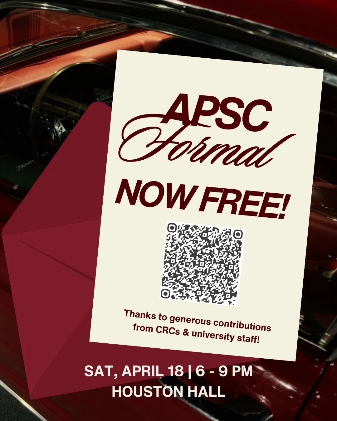ATTENTION!!! APSC&rsquo;s 30th Anniversary Formal now has FREE TICKETS!! 😱&hearts;️&hearts;️

Thanks to the generous support and contributions of our lovely CRCs and university staff, we were able to make this event free for all undergraduate attend