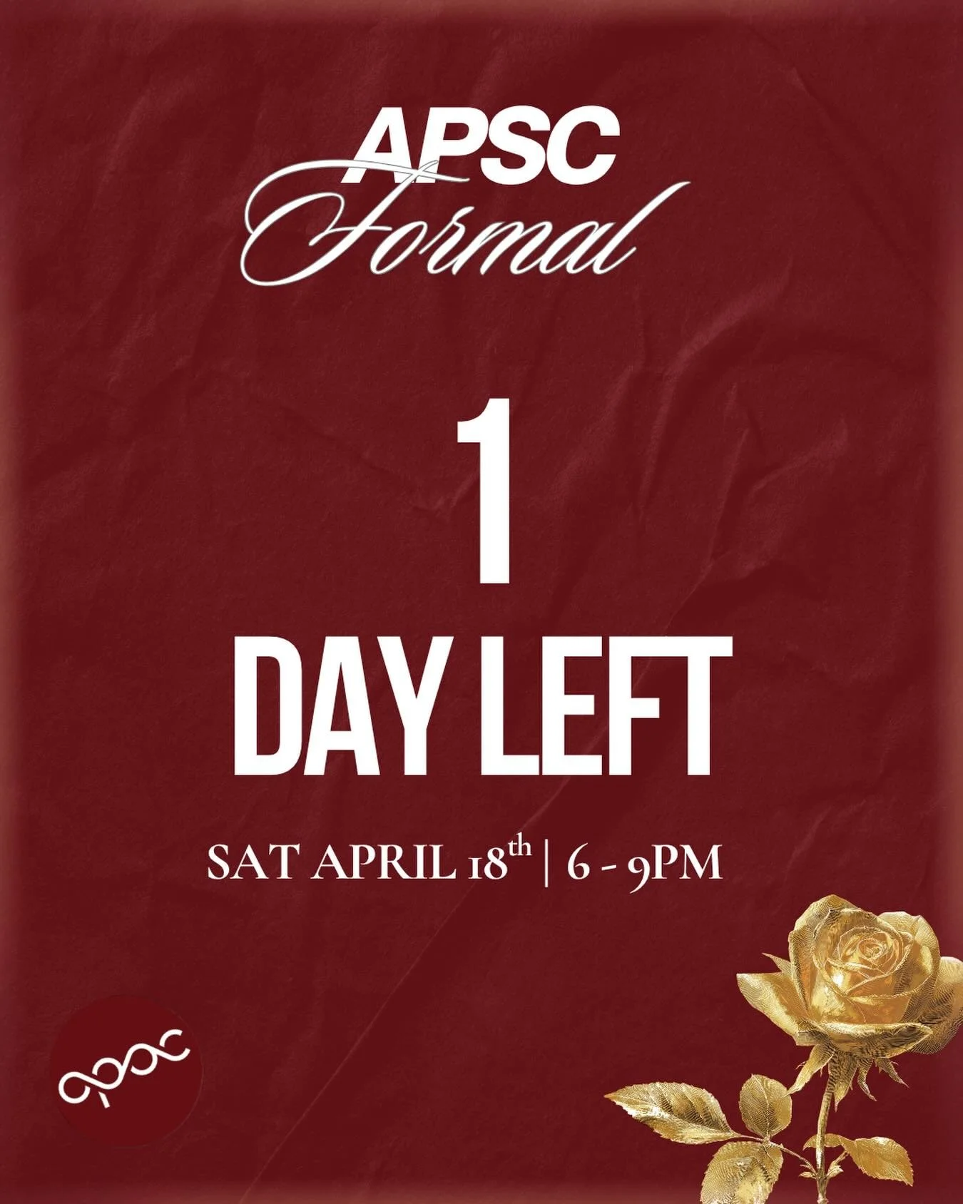 APSC&rsquo;S 30TH ANNIVERSARY FORMAL IS TOMORROW! 👀😱 Get your tickets NOW via the link in bio!!! 

Open to absolutely anyone, regardless of your affiliation!