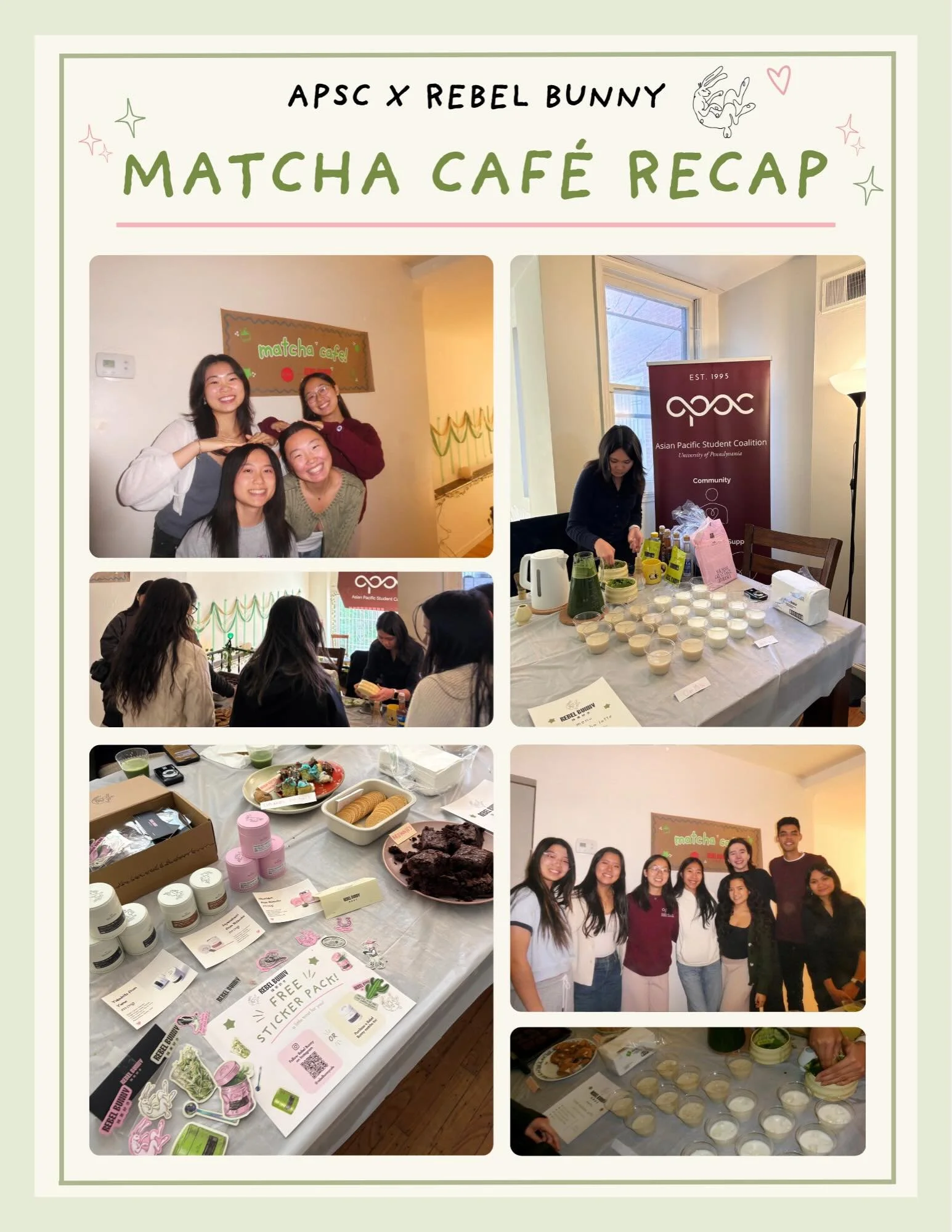 Our Matcha Cafe was a success!! Thank you Rebel Bunny for providing us with matcha and making this event possible 🍵💗