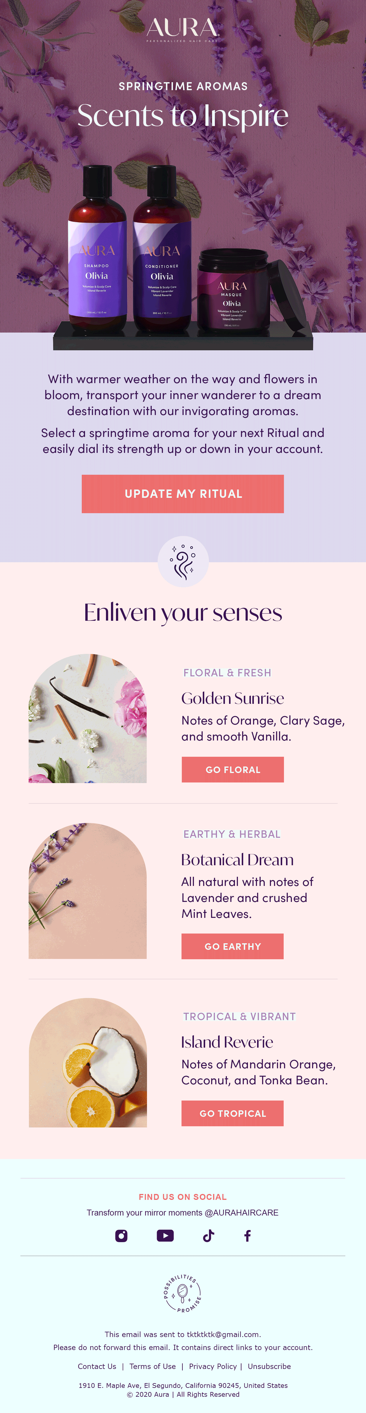 AURA Springtime Aromas Email