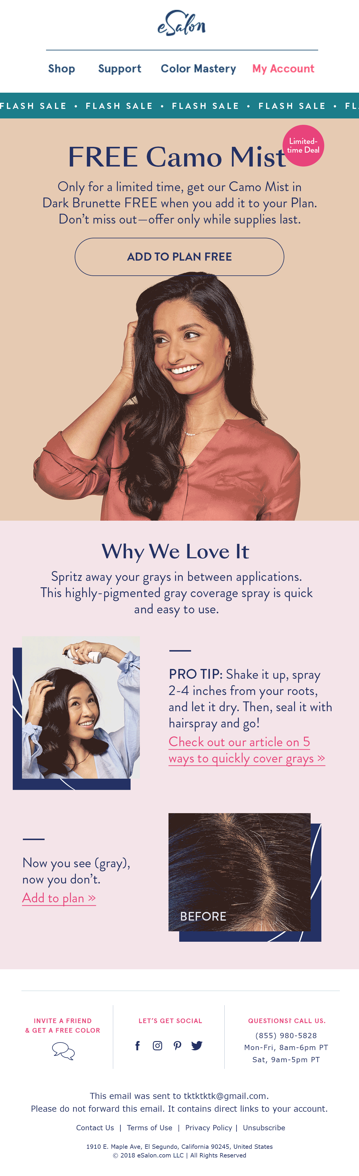 eSalon Camo Mist (Brunette) Promo