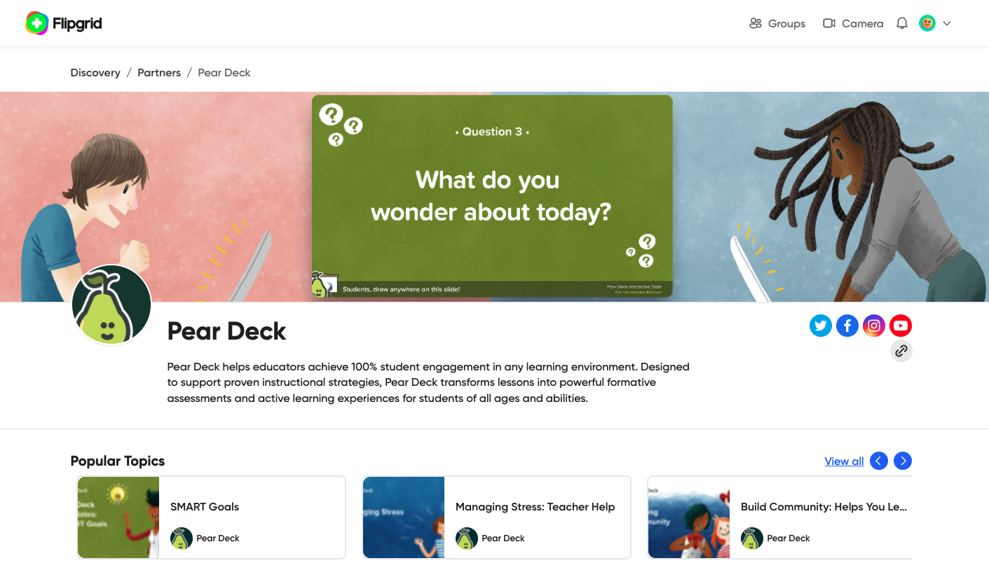 Pear Deck Joined The Flipgrid Discovery Library! — Pear Deck