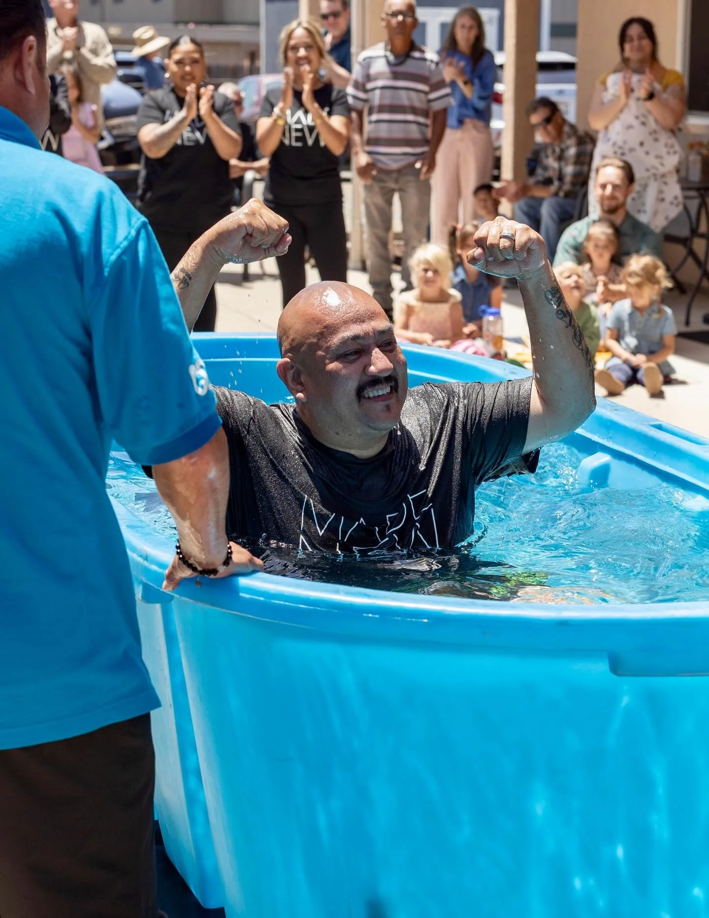 God is so good! This Sunday we celebrated these wonderful people choosing Jesus. We are made new in Christ! 🤍

#baptism #baptismsunday #churchfamily #prayerlife