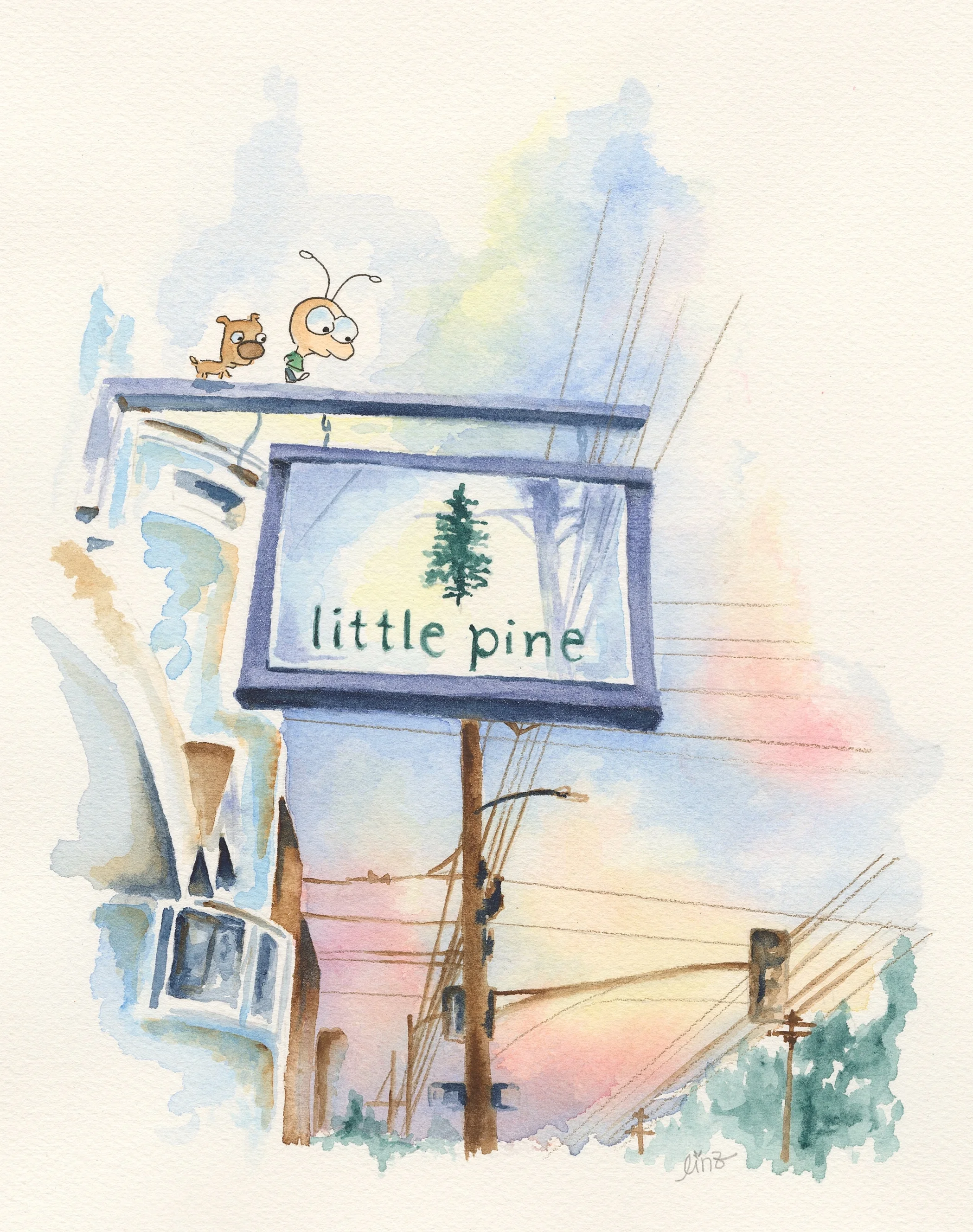 Little Pine Watercolor