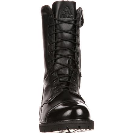 Rocky 2090 Mens Black Leather Paratrooper Side Zip Combat Boots 12 W Wide ROCKY SIDE ZIPPER JUMP BOOT 2090 — Route 5 Boots & Shoes main image 3