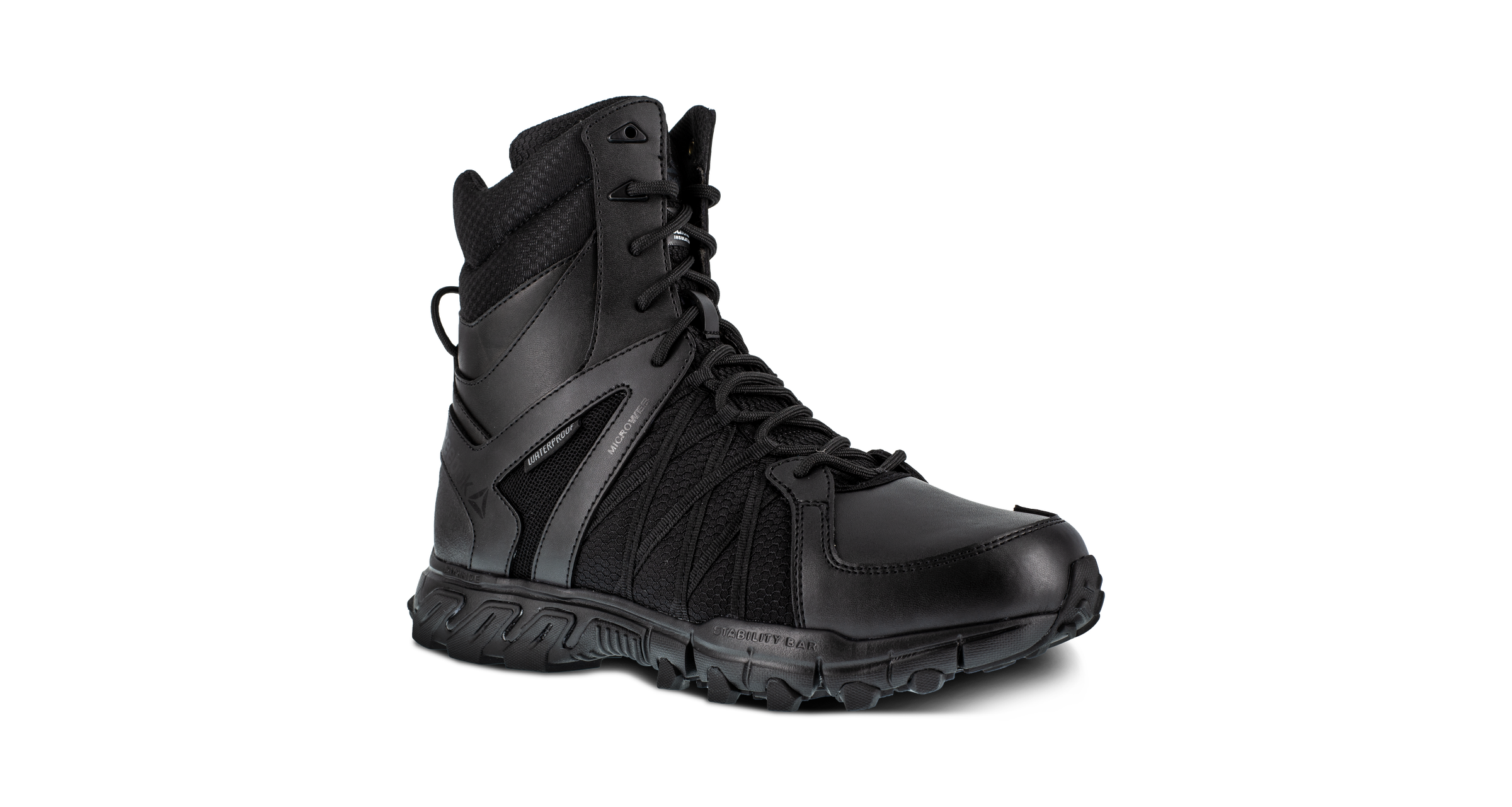 Reebok 8" Tactical Waterproof Insulated Boot with Side Zipper - Black RB3455