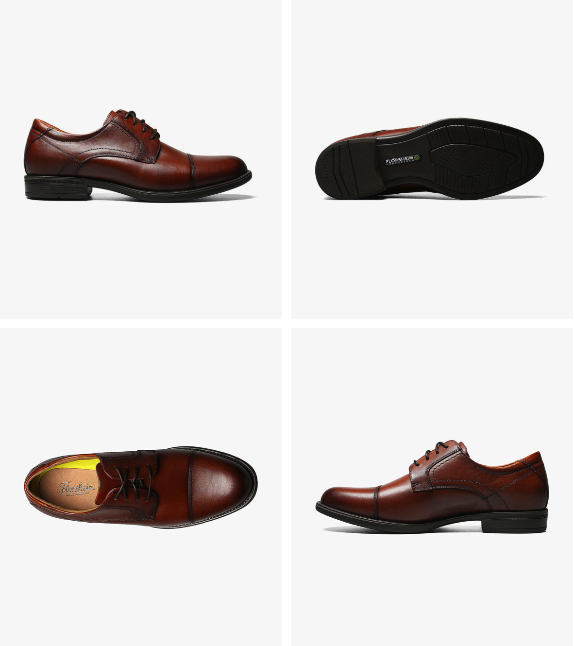 Florsheim Midtown Cap Toe Oxford - Cognac — Route 5 Boots  display picture 1
