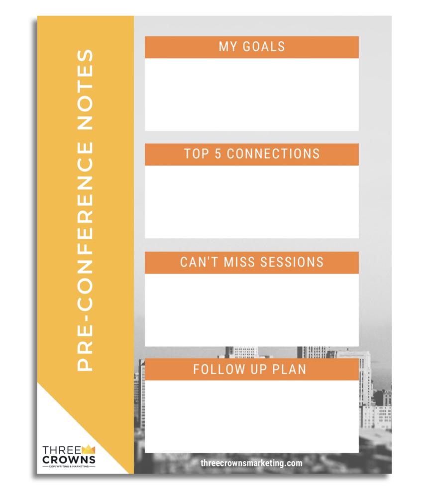 Conference Plan Template for Financial Advisors Three Crowns Copywriting and Marketing