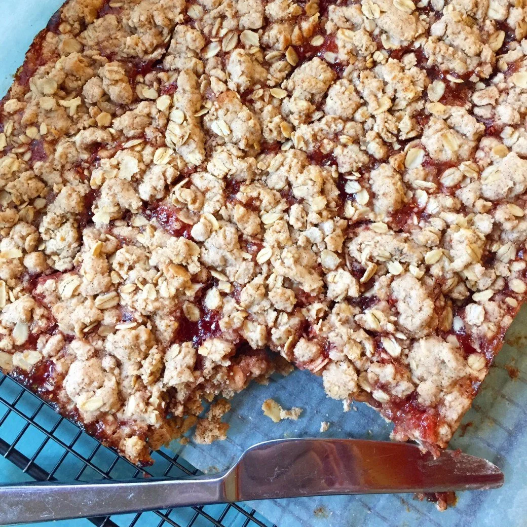 Berry Jam Bars (gluten free +vegan)