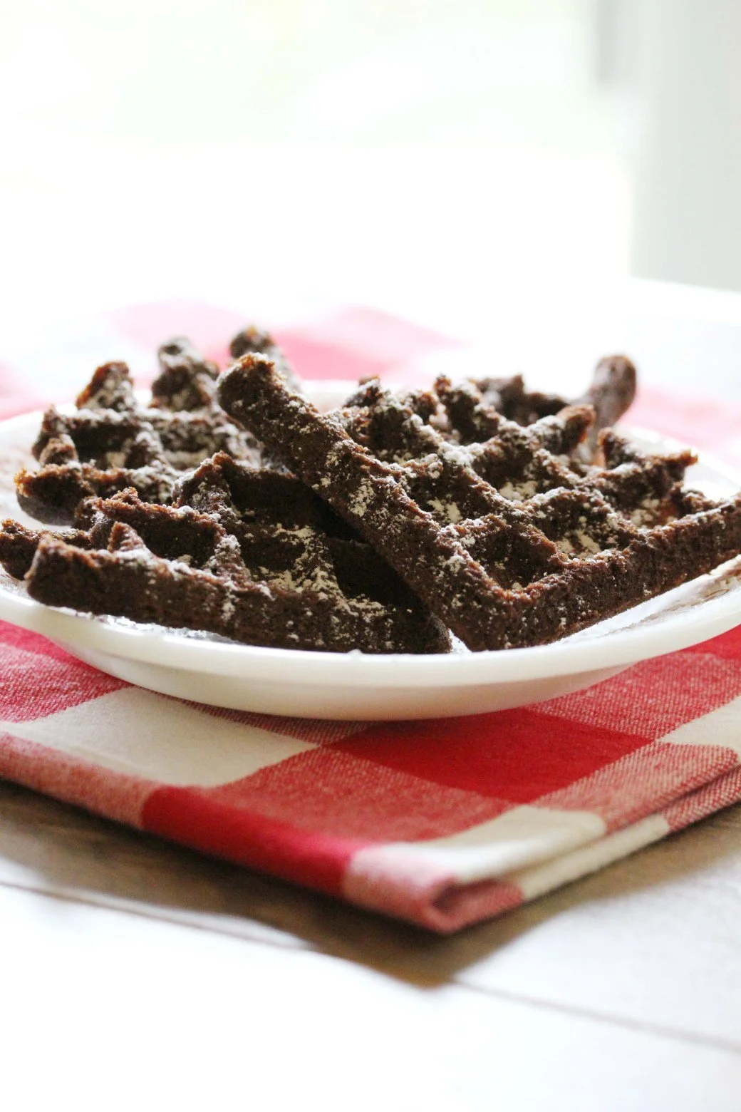 Chocolate Waffles (gluten free + vegan)