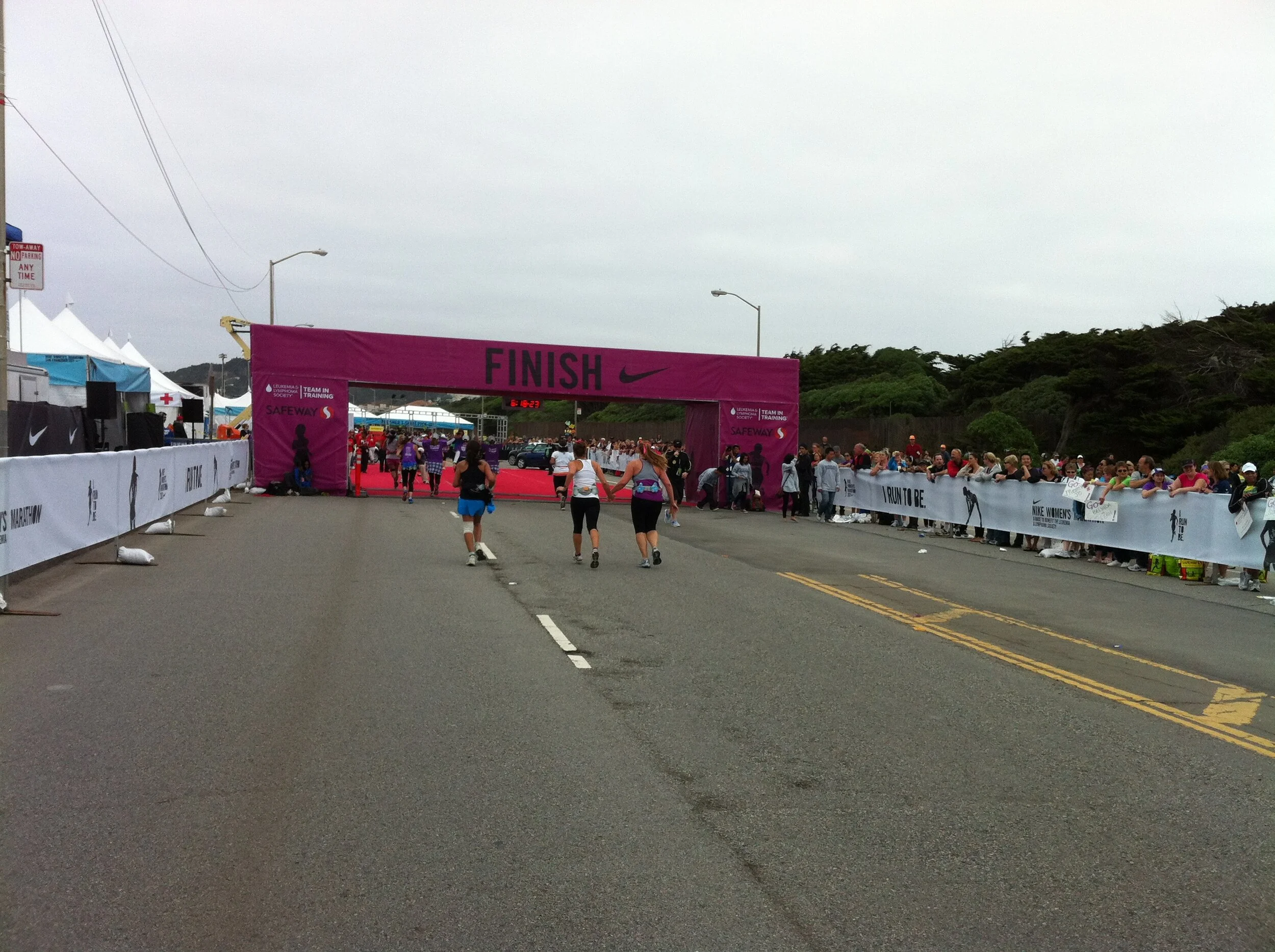 The one and only full marathon finish line that I have and will ever cross! The Nike Women’s Marathon in San Francisco was super challenging, but I had great friends and my husband (fiancé at the time) there to cheer me on and help me get through it!