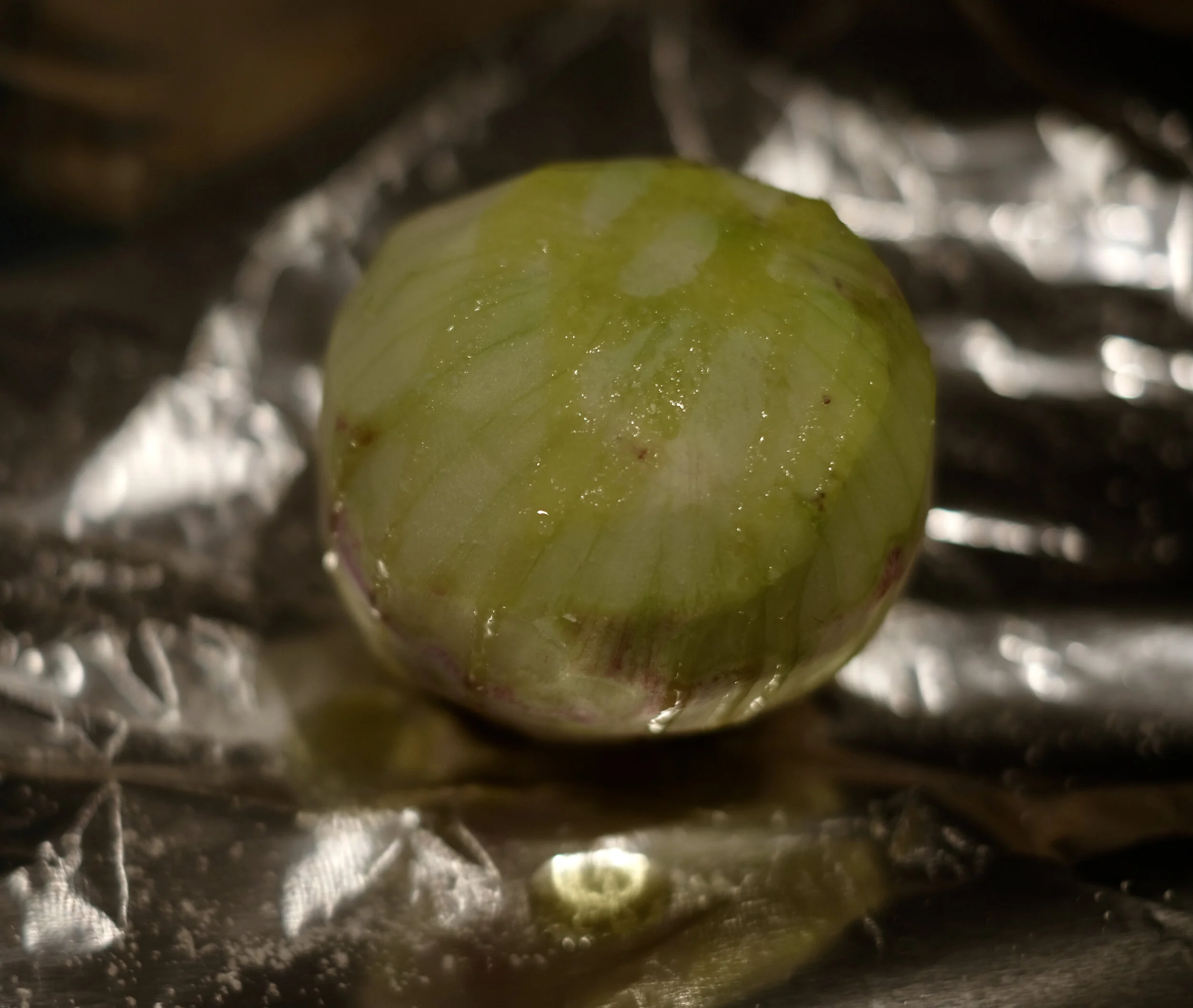 These juicy little nuggets take about 40 minutes to roast whole on the BBQ. They only take about 20 minutes if cut into disks and placed on a baking sheet in a 375*F oven.
