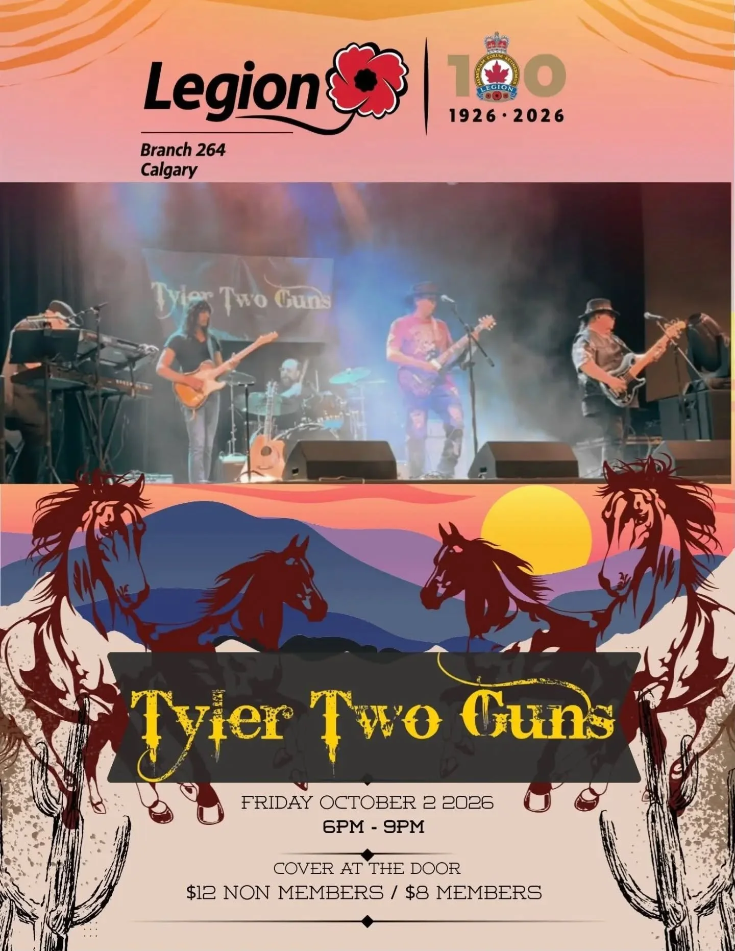 Get ready for a Friday night of live country rock! 🤠🎸

Tyler Two Guns is taking the stage at the Kensington Legion on Friday, October 2. Bring your friends, grab a drink, and enjoy an evening of live music.

📅 Friday, October 2, 2026
🕕 6 PM&ndash