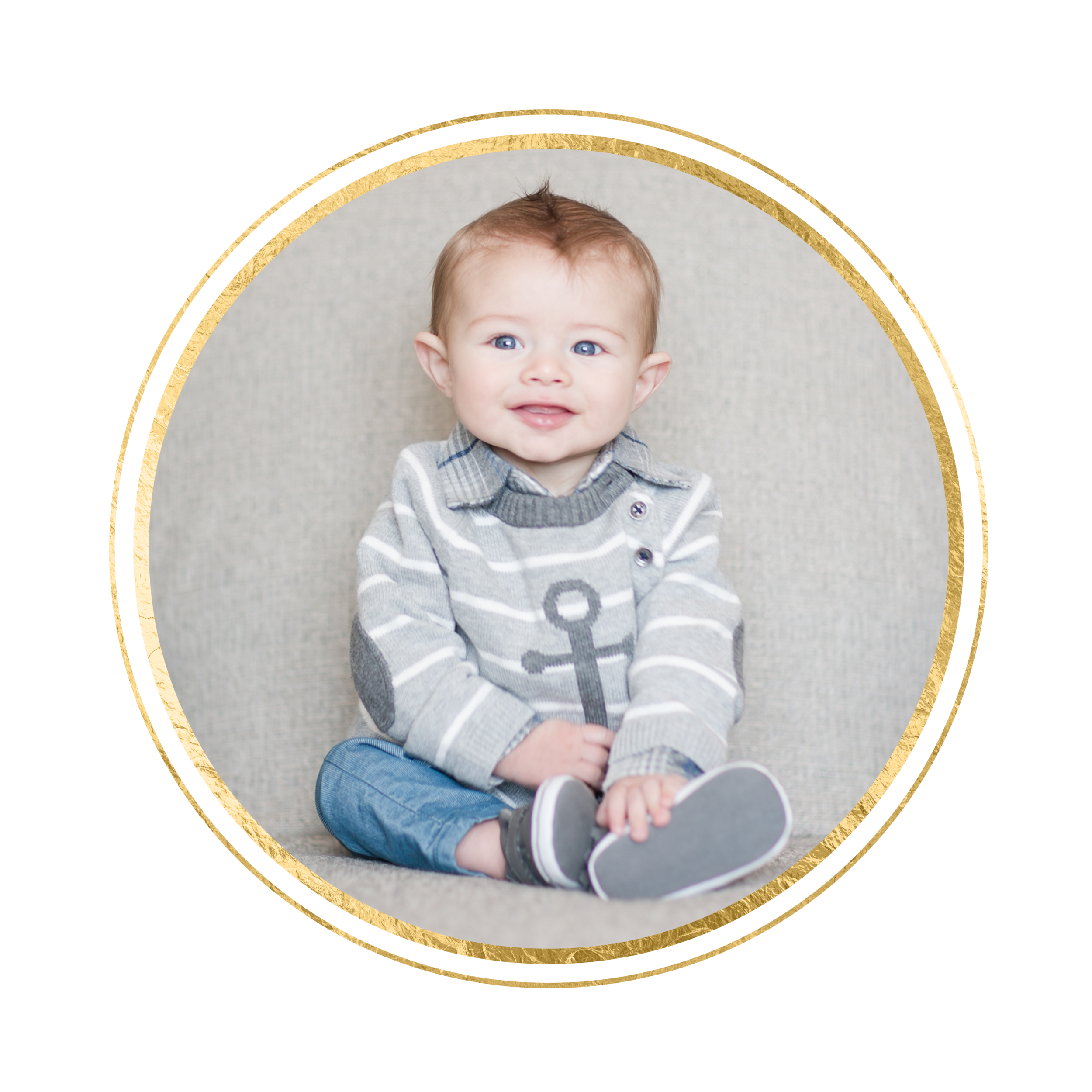 Isn't he so handsome?! Rocco loves chewing on ANYTHING he can get his little hands on and jumping as big as he can in his jumper!