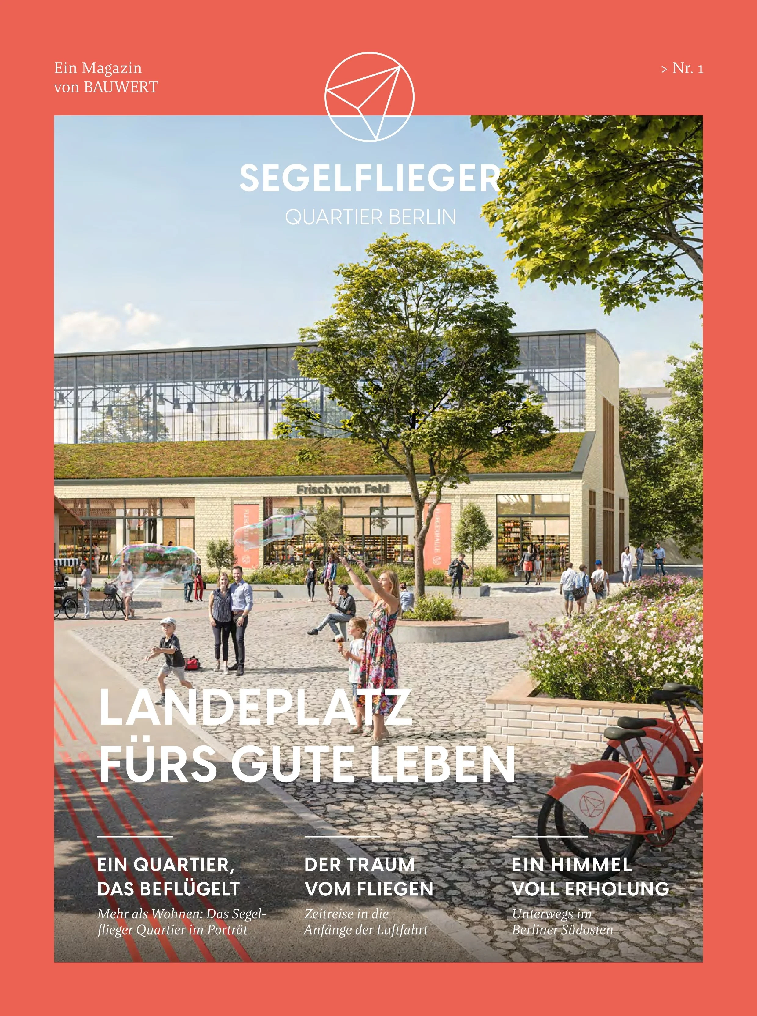 Projektbuch für das Immobilienprojekt Segelflieger Quartier Berlin, Berlin-Johannisthal | Kunde: JONASGOLD Kommunikation und Design, Berlin | Text und Schlussredaktion | 2025