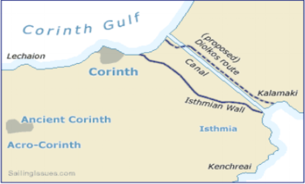 Map from http://www.sailingissues.com/corinth-canal-diolkos.html