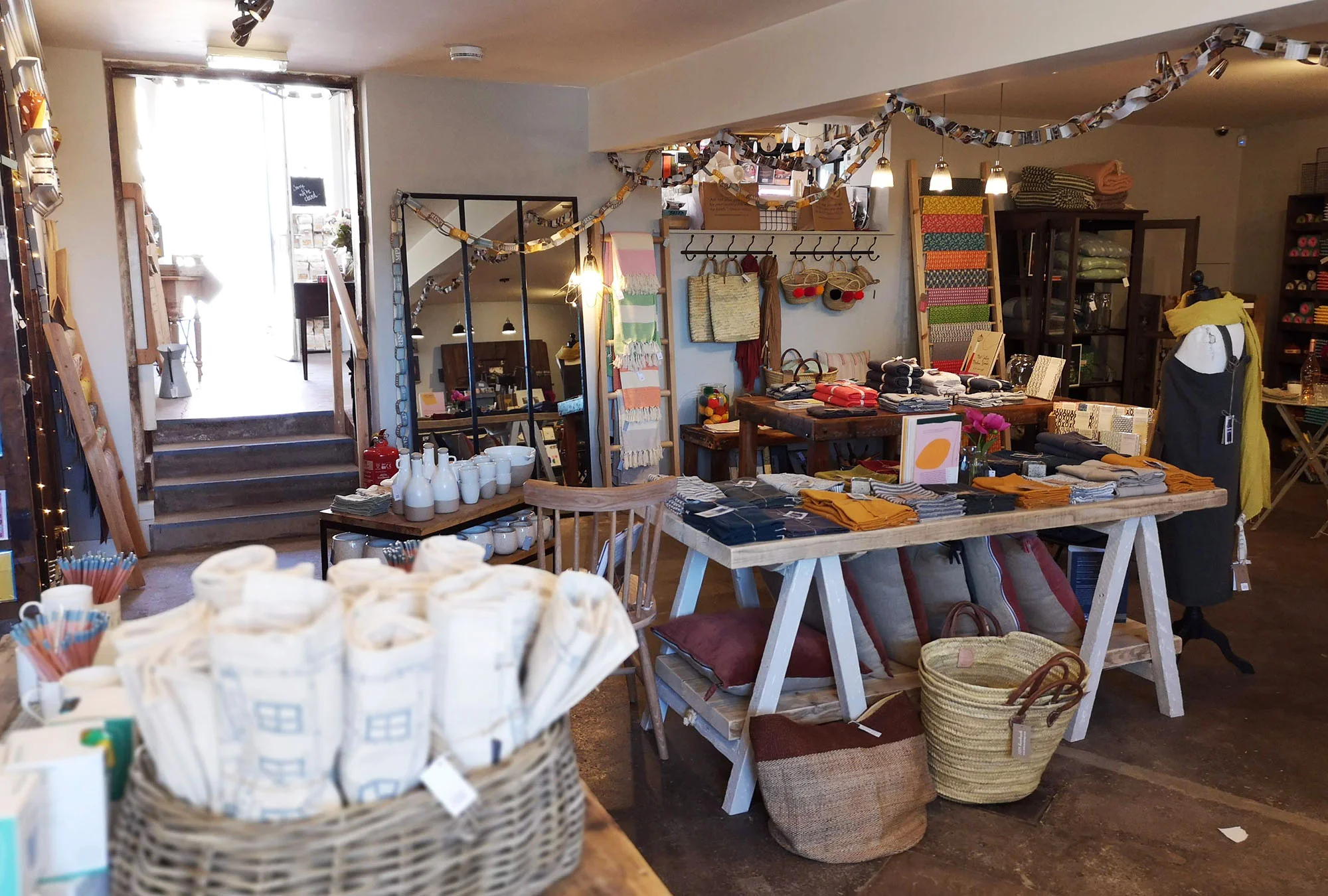 Homewares and birthday bunting in The Mainstreet Trading Company