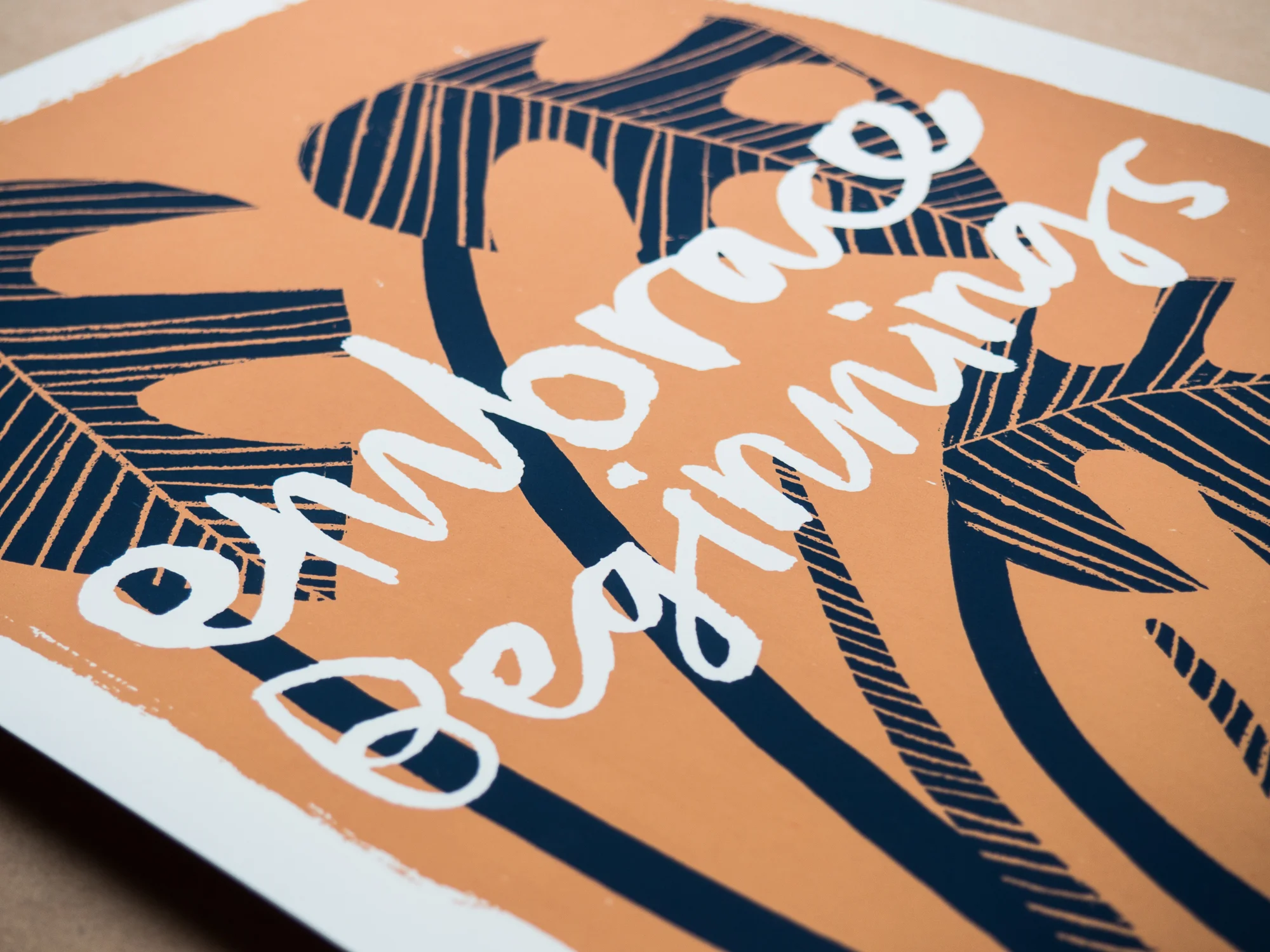 Embrace Beginnings screen-print design for Worker Bee Supply Co. - detail of print
