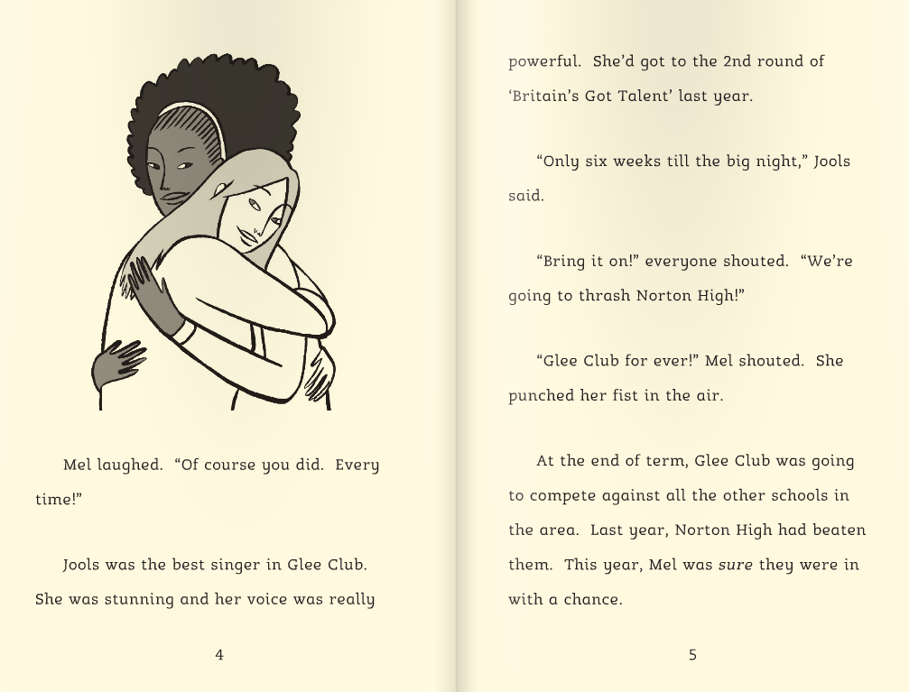 Illustration from Glee Club, published by Barrington Stoke