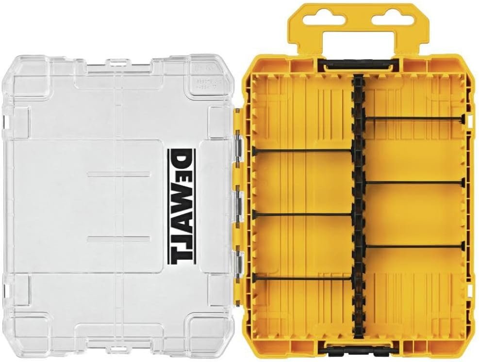 DEWALT DWAN2190 medium 8 compartment small parts organizer with clear lid and customizable dividers on sale for $7.99, 11% off