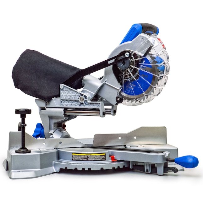 Kobalt compact 7-1/4 inch 10 amp single bevel sliding compound corded miter saw on sale at Lowe's for $149, marked down from $199