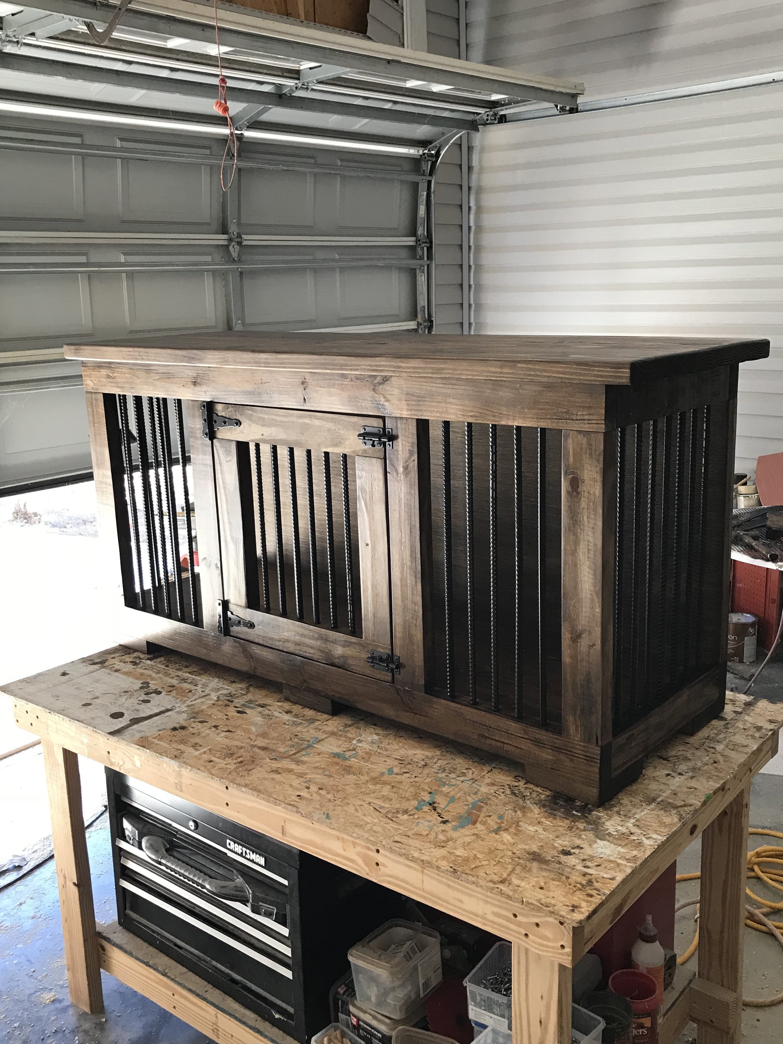 wooden indoor dog kennel