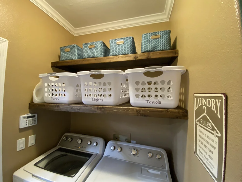 DIY Plywood Floating Shelves for the Laundry Room — 731 Woodworks