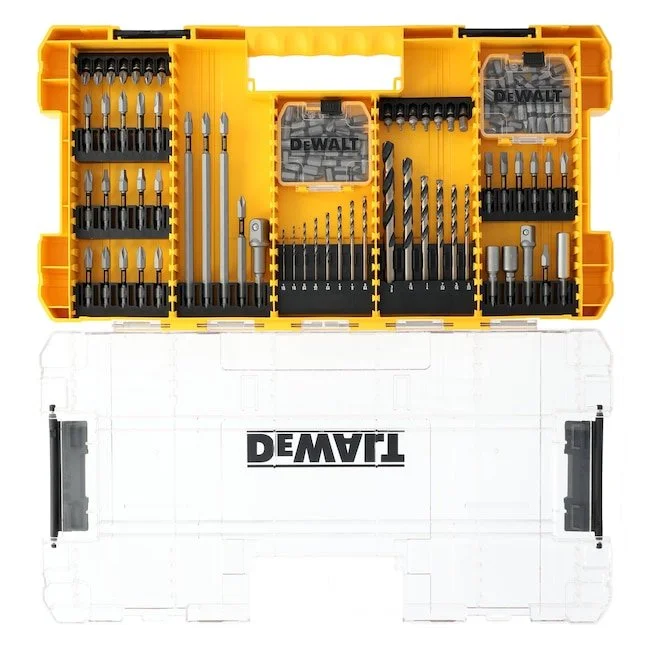 DEWALT TOUGH GRIP 120 Piece Impact Ready Screwdriver Bit Set inside modular storage case on sale for 29.98