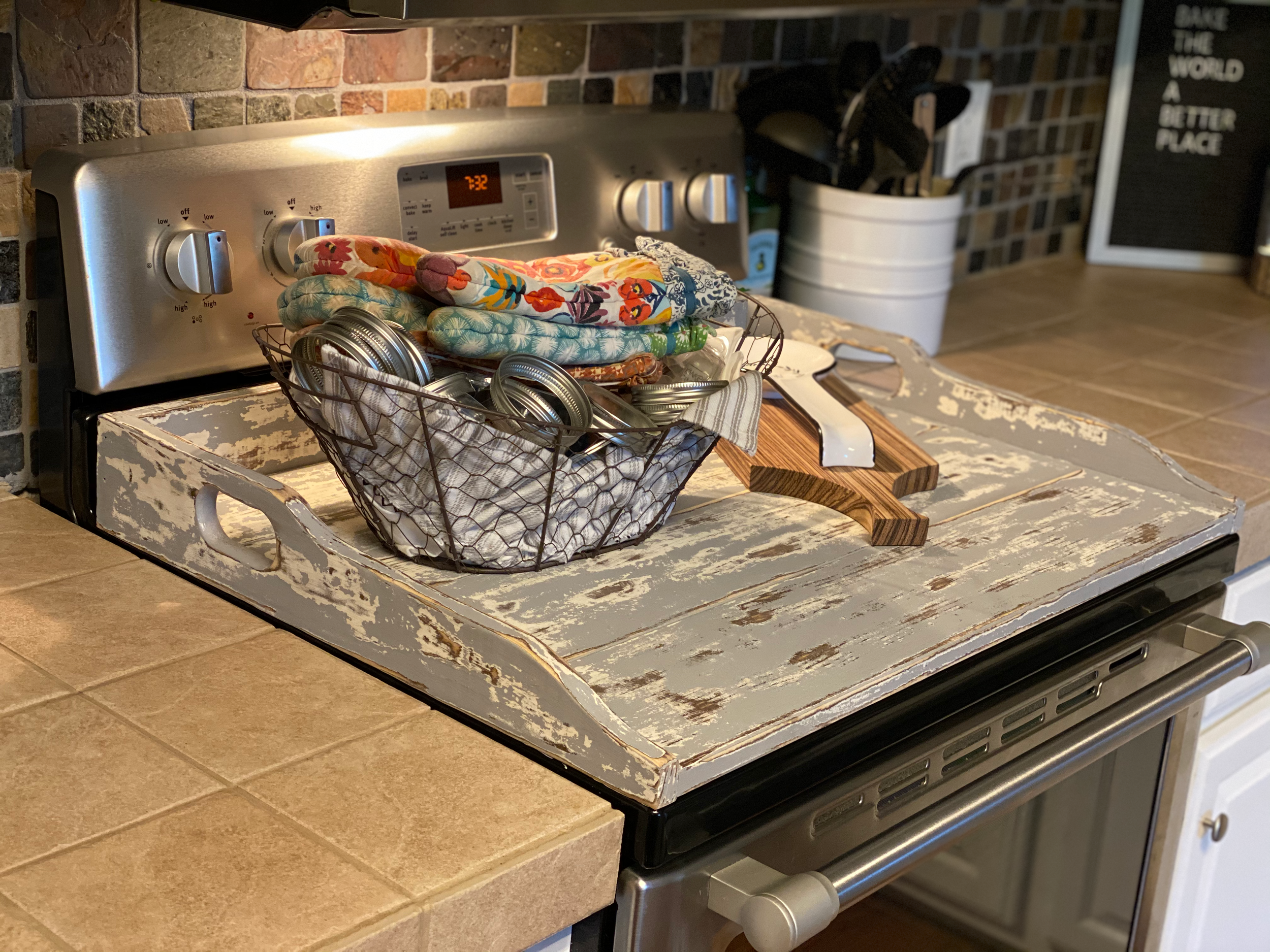 HOW TO MAKE A STOVE TOP COVER, SERVING TRAY