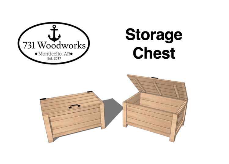 DIY wooden storage chest built from 1x6 boards with pocket holes