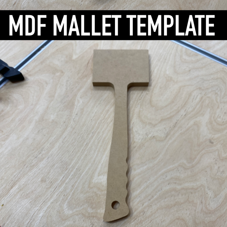 Handmade wooden mallet built using an MDF mallet template