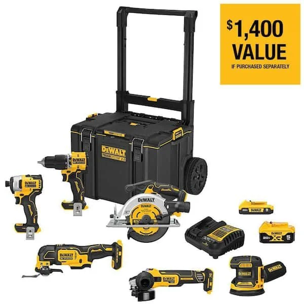 🔥 DEWALT 20-Volt MAX ToughSystem 6-Tool Combo Kit – Huge Savings! 🔥