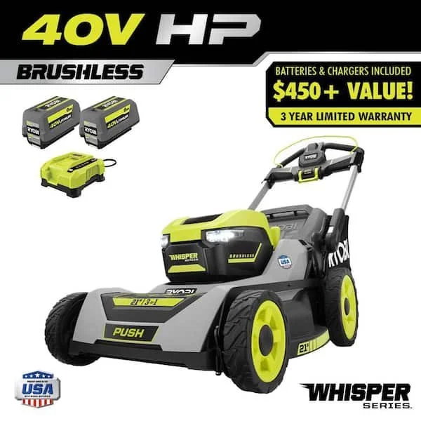 🔥 TODAY ONLY: Save $150 on the RYOBI 40V HP Brushless 21" Whisper Series Lawn Mower!