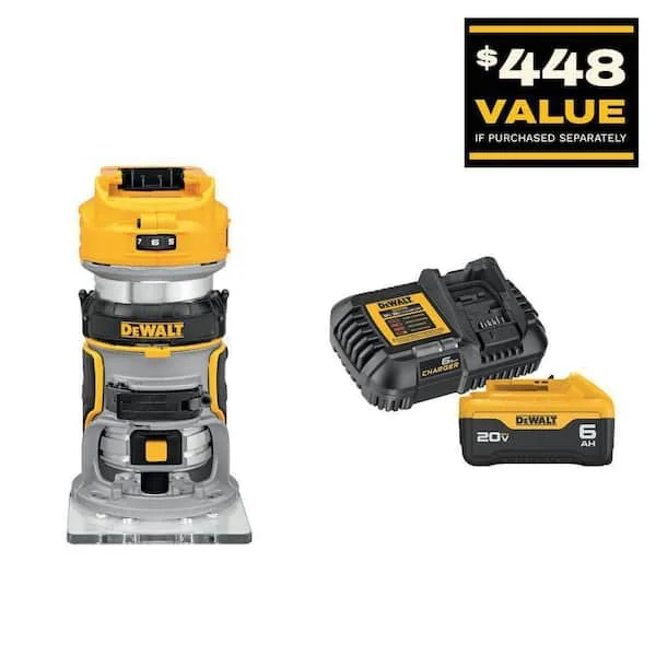 🛠️ DEWALT Cordless Router + FREE 6.0Ah Battery &amp; Charger – Only $199 (Was $418!)