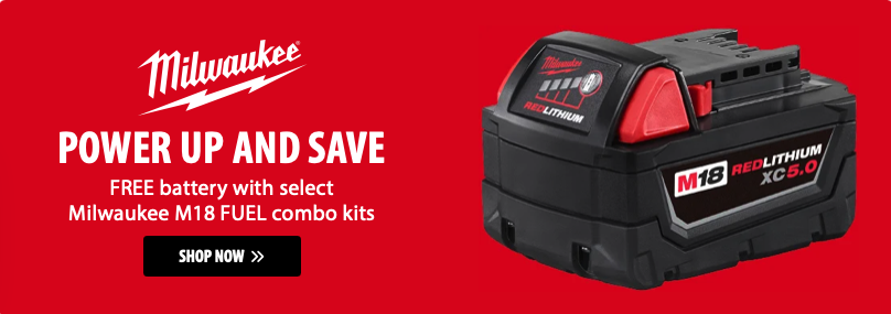 🔋 FREE Milwaukee M18 XC5.0 Battery with Select M18 FUEL Tools!