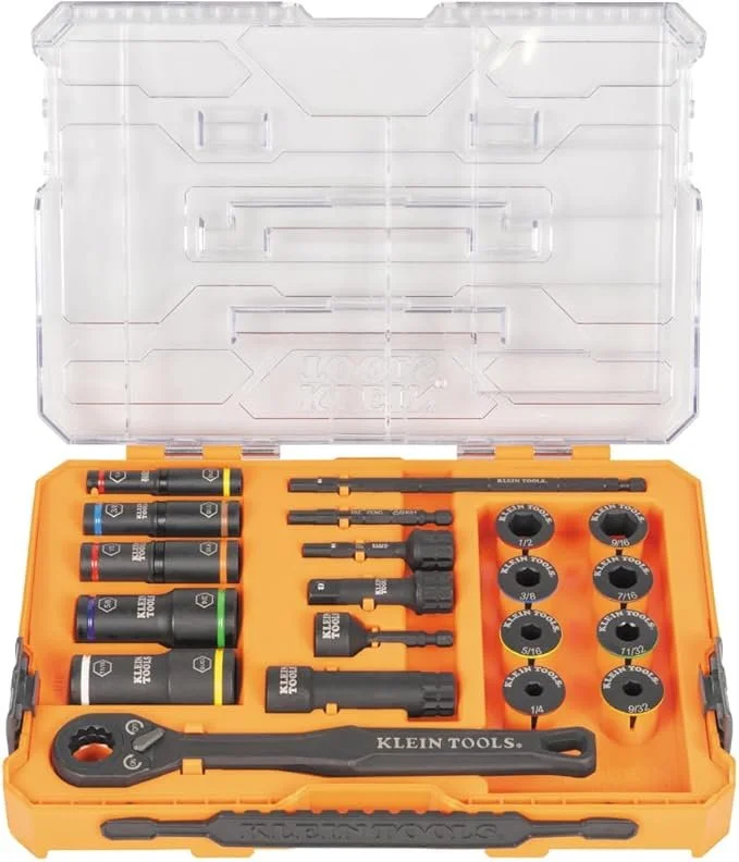 🔥 Lowest Price Ever Klein Tools KNECT Impact Deep-Well Flip Socket Set 20-Piece Lowest Price Ever