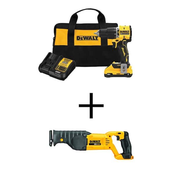 💪 TODAY ONLY: DEWALT ATOMIC 20V Hammer Drill &amp; Reciprocating Saw Kit Just $169