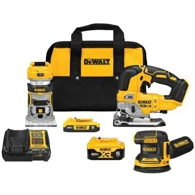 🟡 HOT DEAL: DEWALT 20V MAX XR 3-Tool Woodworking Combo Kit – $40 Off Today Only