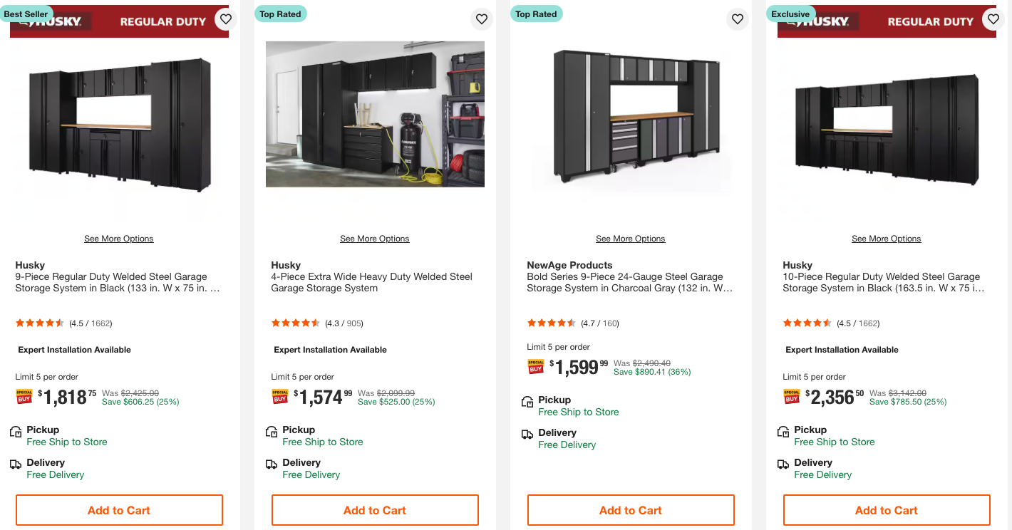🧰 TODAY ONLY – Save Up to 25% on Garage Storage, Workbenches, and More!