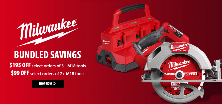 🔴 Save $99 to $195 Instantly on Milwaukee Bare Tools, Batteries, and Chargers