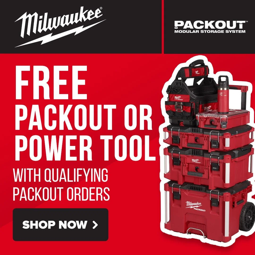 🔥 Free Milwaukee PACKOUT™ or Power Tool – Limited-Time Deal!
