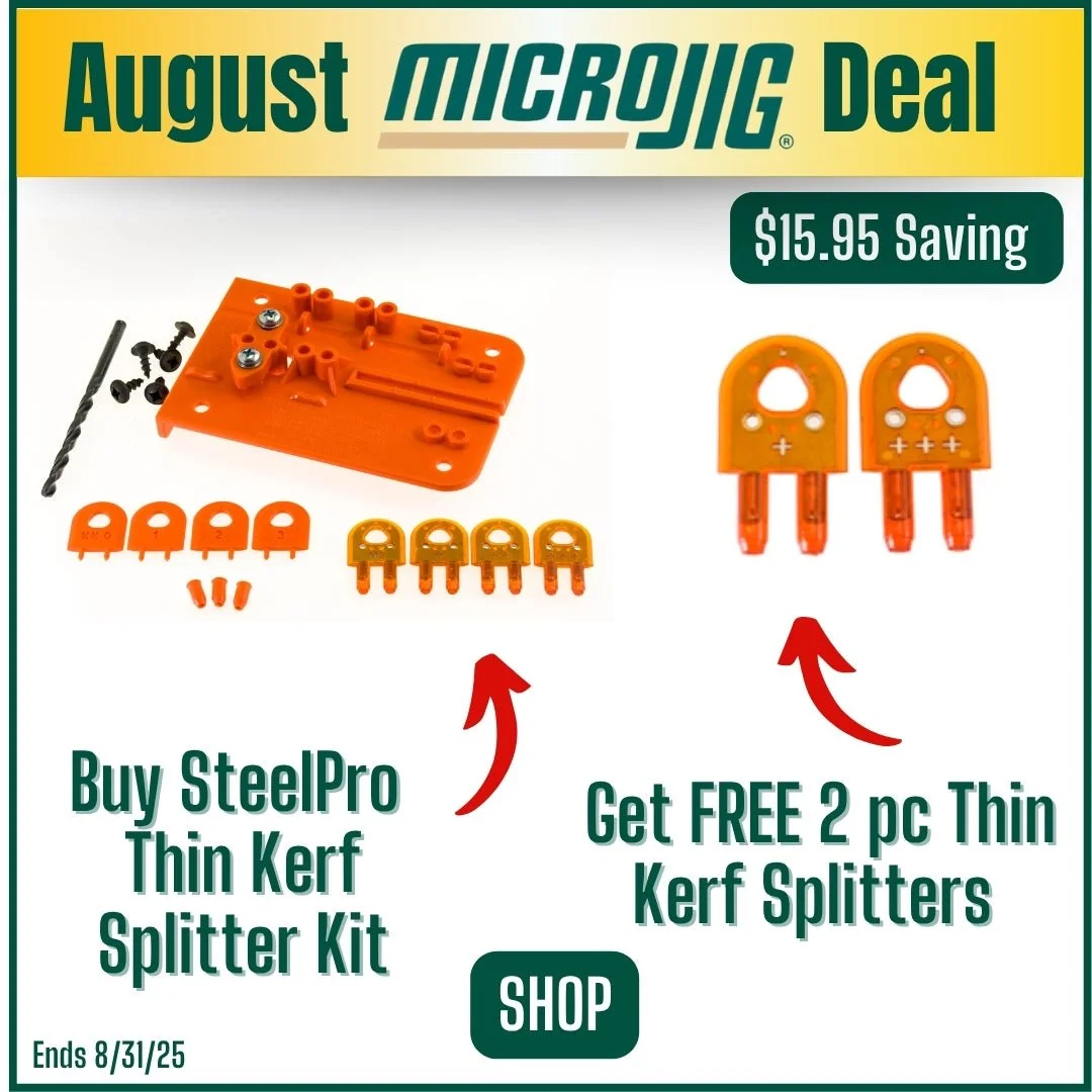 🧲 Save 29% on Microjig’s Thin Kerf SteelPro Splitter System – Now Just $39!