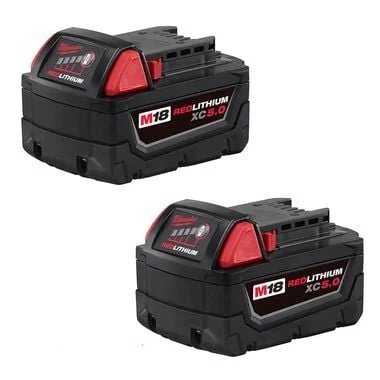 🔋 Milwaukee M18 REDLITHIUM XC 5.0Ah 2 Pack Now Only $155.28 with Code