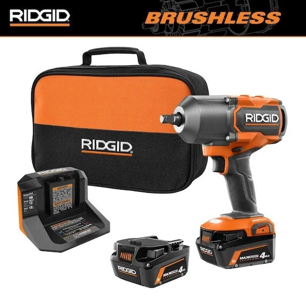 Today Only RIDGID 18V High Torque Impact Wrench Kit Only $199