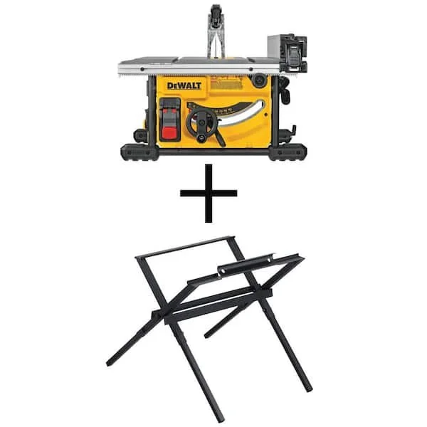 Today Only DEWALT 15 Amp Corded 8 1 4 in Compact Jobsite Table Saw with Stand Now $329