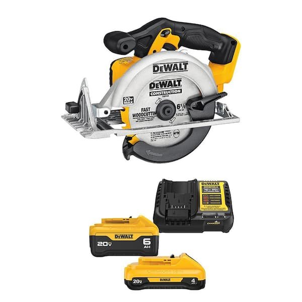 Today Only DEWALT 20V MAX Cordless 6 1 2 in Circular Saw with Two Batteries and Charger Now $229