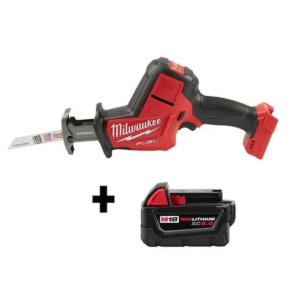 Today Only Milwaukee M18 FUEL 18V Brushless Cordless HACKZALL Reciprocating Saw with 5.0 Ah Battery Now $179