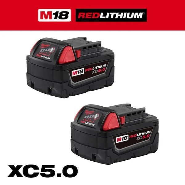 Milwaukee M18 XC 5.0 Ah Battery 2 Pack Only $149 Today Only