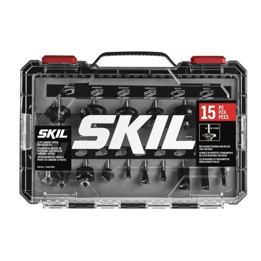 SKIL Carbide-Tipped Router Bit Set 15 Piece 32 % Off Now $59 (Was $87)