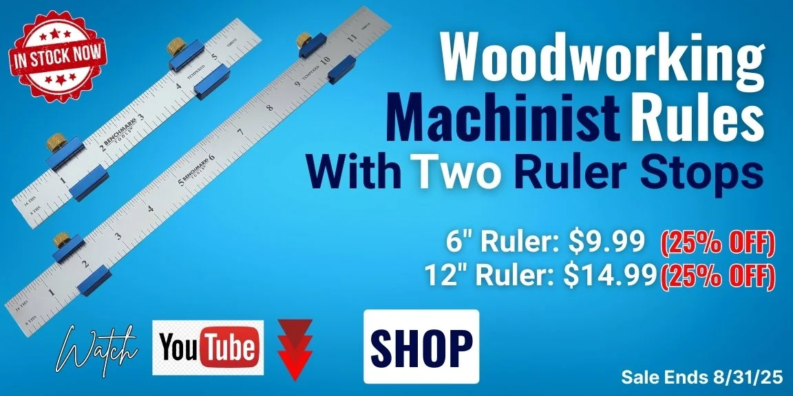 Save 25% Woodworking Machinist Ruler with Stops